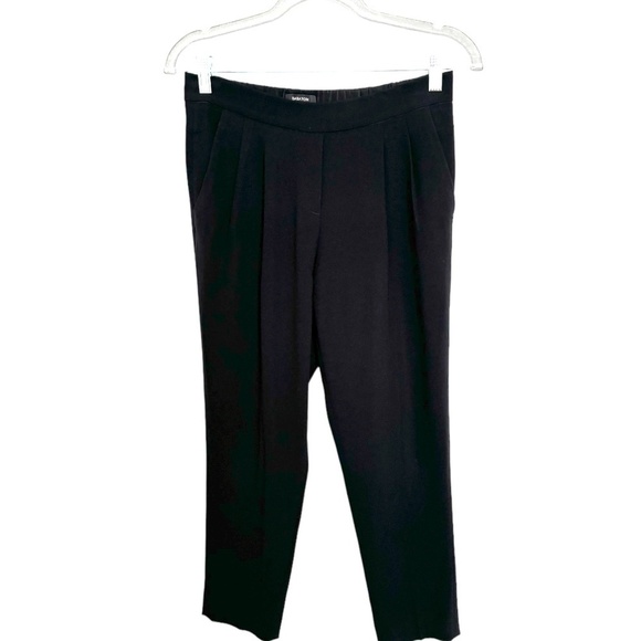ARITZIA Babaton Cohen Cropped Pleated Pants Black Size 0 - Picture 7 of 9